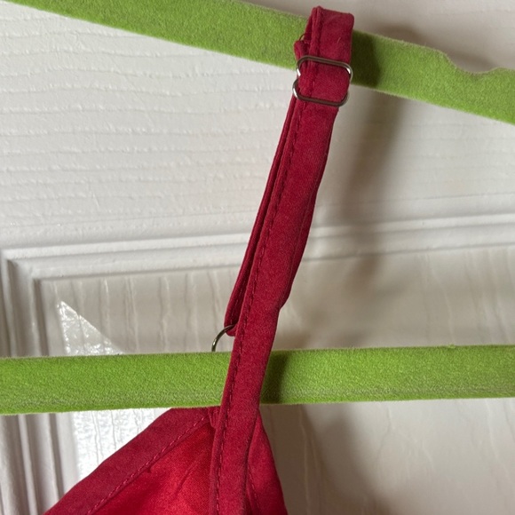 Boho Style Red Fringe Crop Top Size Medium - Picture 3 of 7